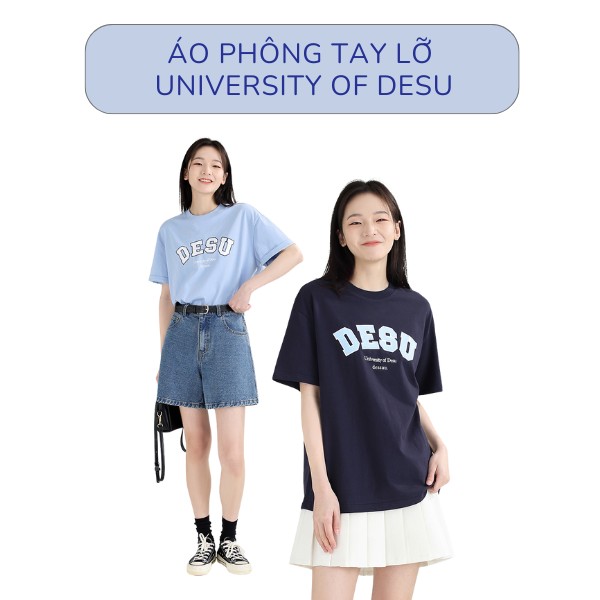 Áo Phông Tay Lỡ In Logo Kết Hợp Với Chân Váy Dài AP1213