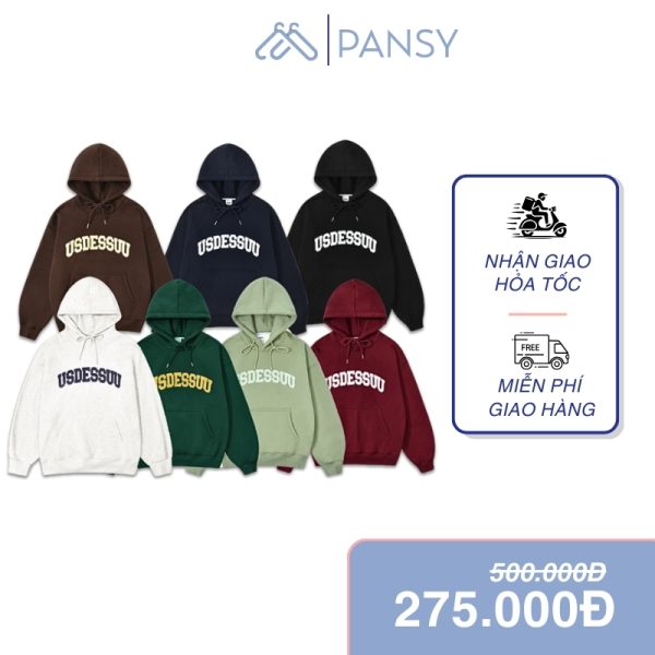 Áo Hoodie DESSUU - Logo In USDESSUU Trước Ngực