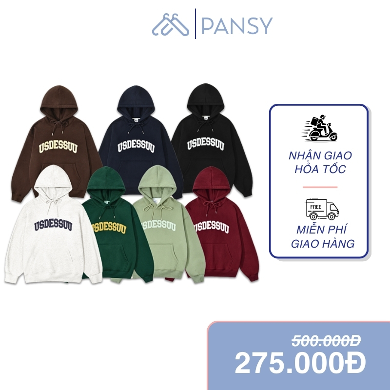 Áo Hoodie DESSUU - Logo In USDESSUU Trước Ngực