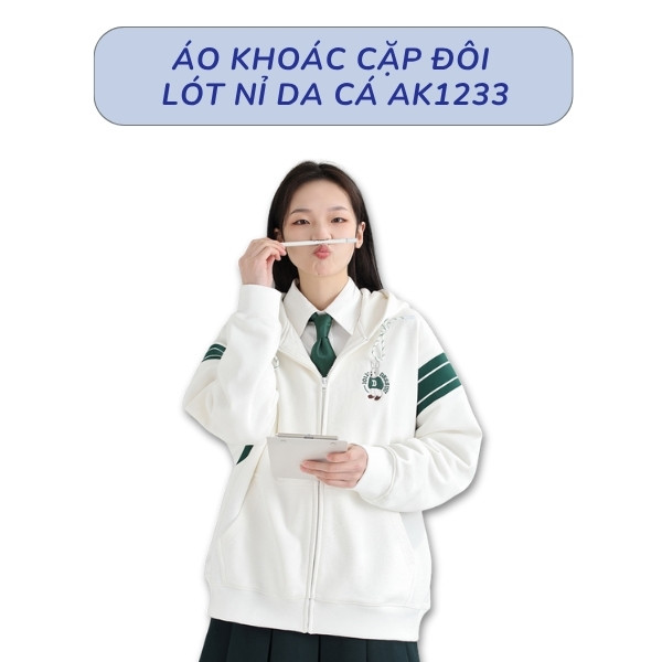 Áo Khoác Cặp Đôi Lót Nỉ Da Cá AK1233