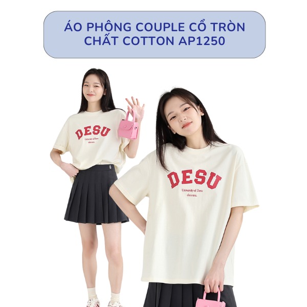 Áo Phông Couple Cổ Tròn Chất Cotton AP1250