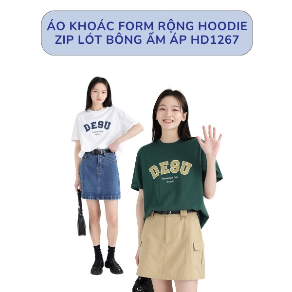 Áo Thun Form Rộng Chất Cotton Mặc Quanh Năm AT1268